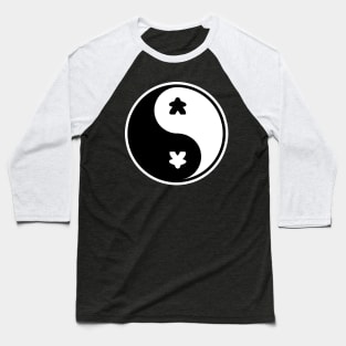 Yin Yang Meeples Board Gamer Baseball T-Shirt
